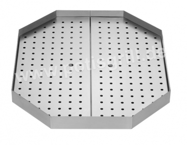 Potis mittlere Fettwanne, achteckig mit Lochblech 460x550x50 mm